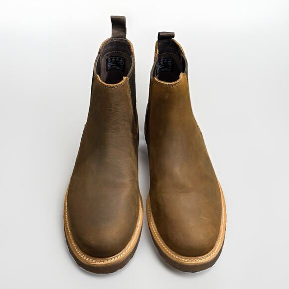 Clarks Clarksdale Easy Chelsea Boots Mens 8.5 W Brown Beeswax Leather